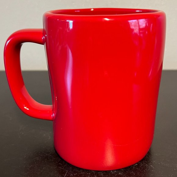 Rae Dunn Artisan Collection by Magenta Red FA LA LA! Mug ~ Handcrafted Look - Picture 4 of 7